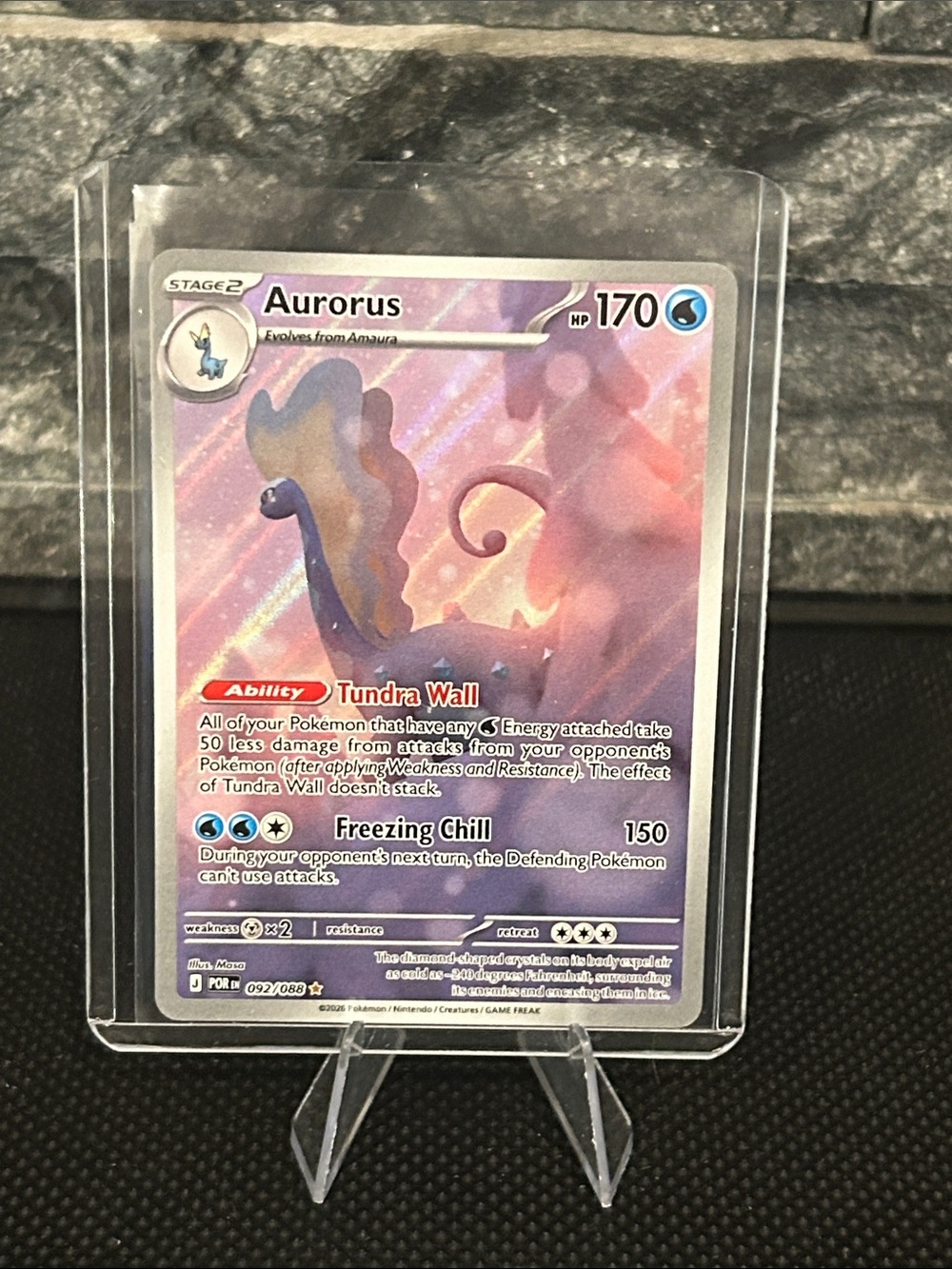 Pokemon Aurorus Illustration Rare Holo 092/088 from Perfect Order Set M/NM